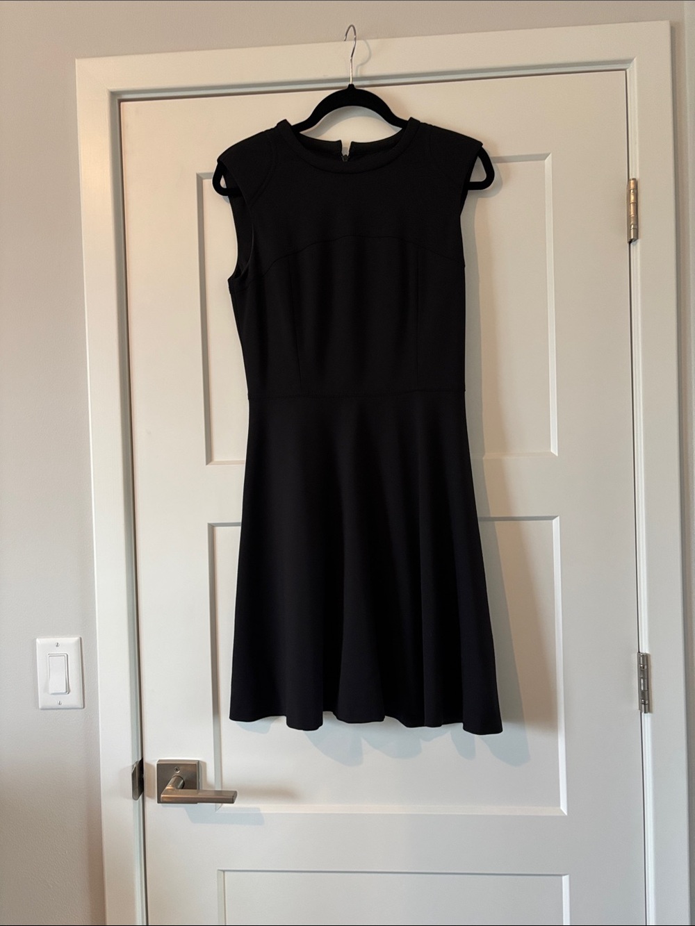 Magaschoni Black Sleeveless Fit-and-Flare Dress